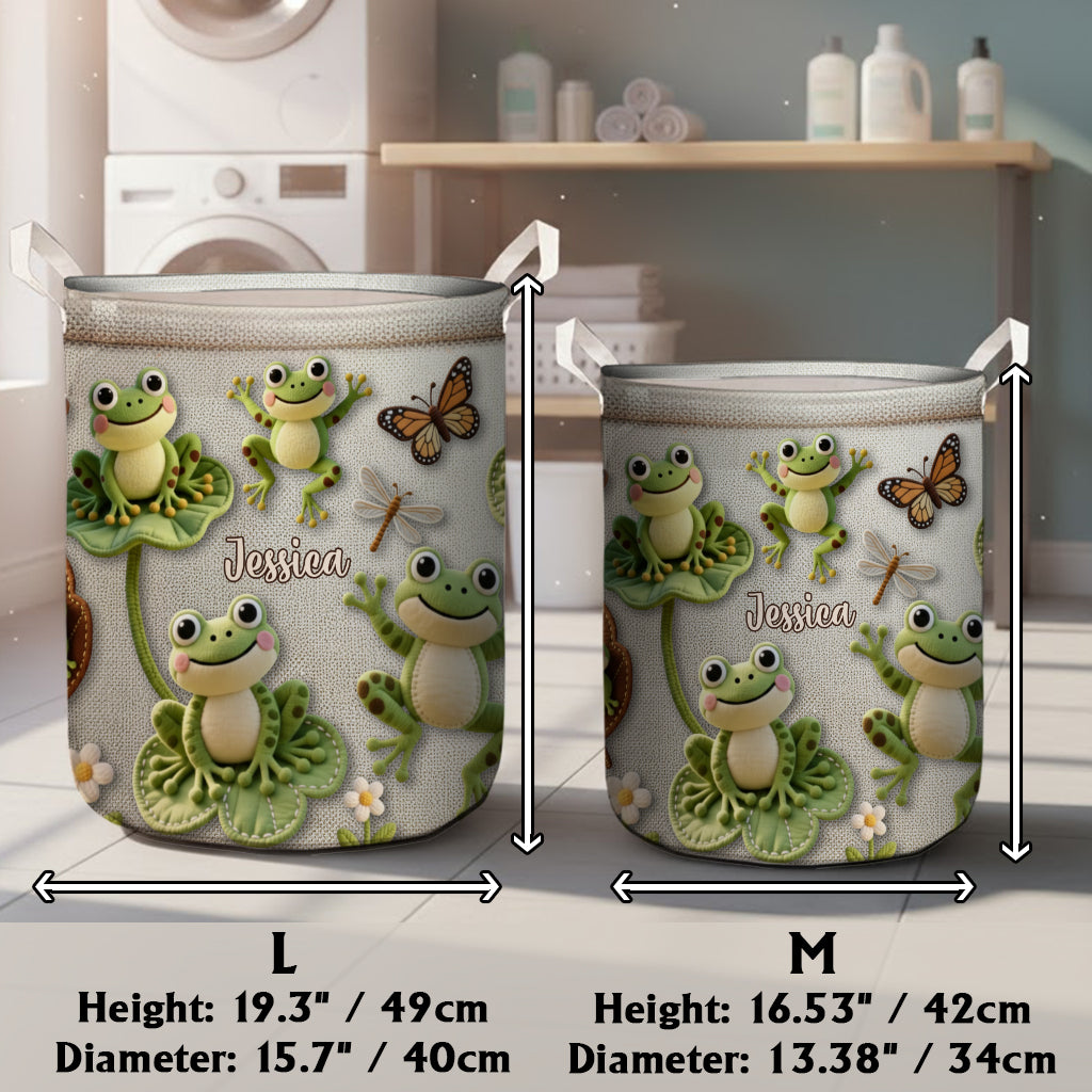 Panier de rangement personnalisé « Love Frog »