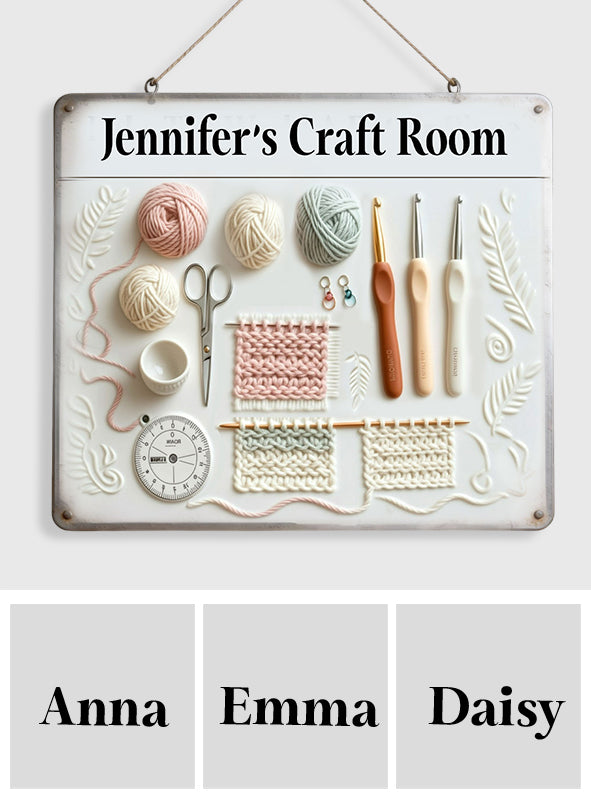 Craft Room - Personalized Sewing Rectangle Metal Sign