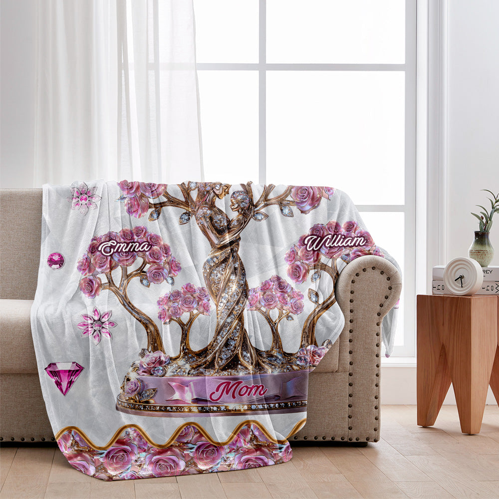 The Love Between Mother And Her Kids - Personalized Mother Blanket
