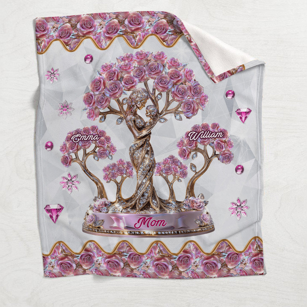 The Love Between Mother And Her Kids - Personalized Mother Blanket