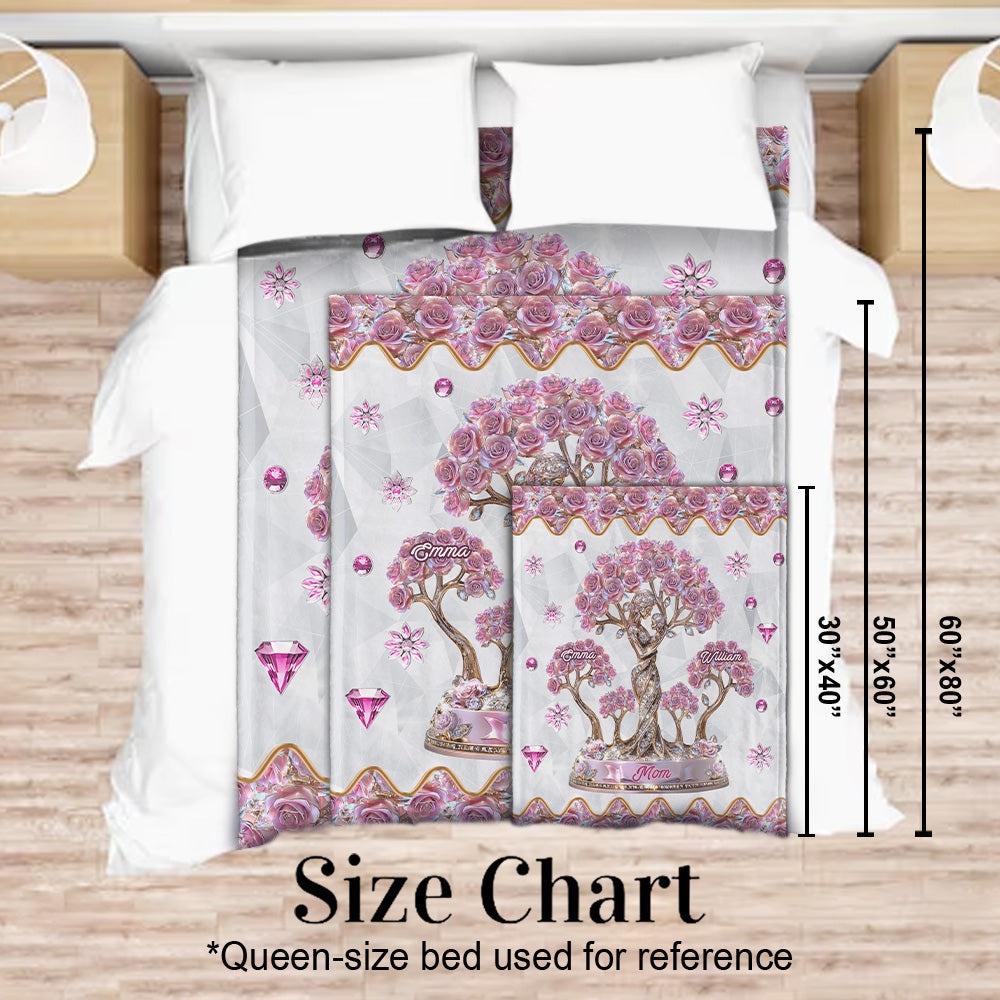 The Love Between Mother And Her Kids - Personalized Mother Blanket