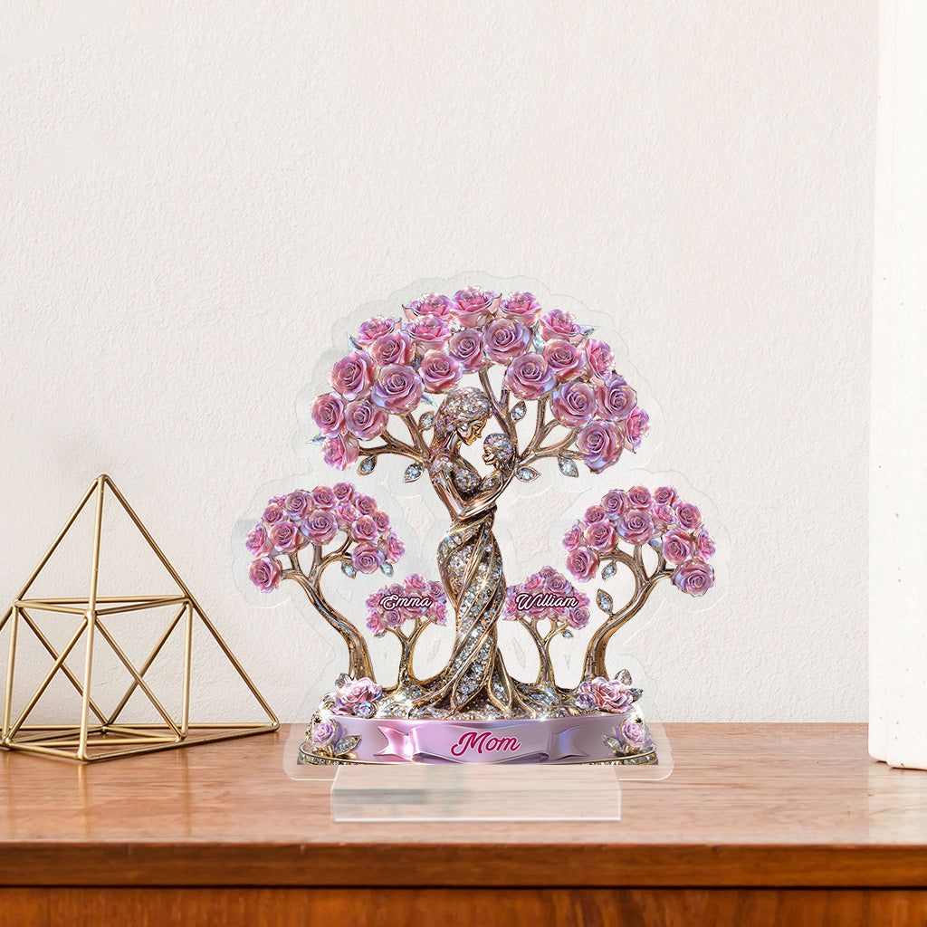 L'amour entre une mère et ses enfants - Plaque acrylique personnalisée pour maman