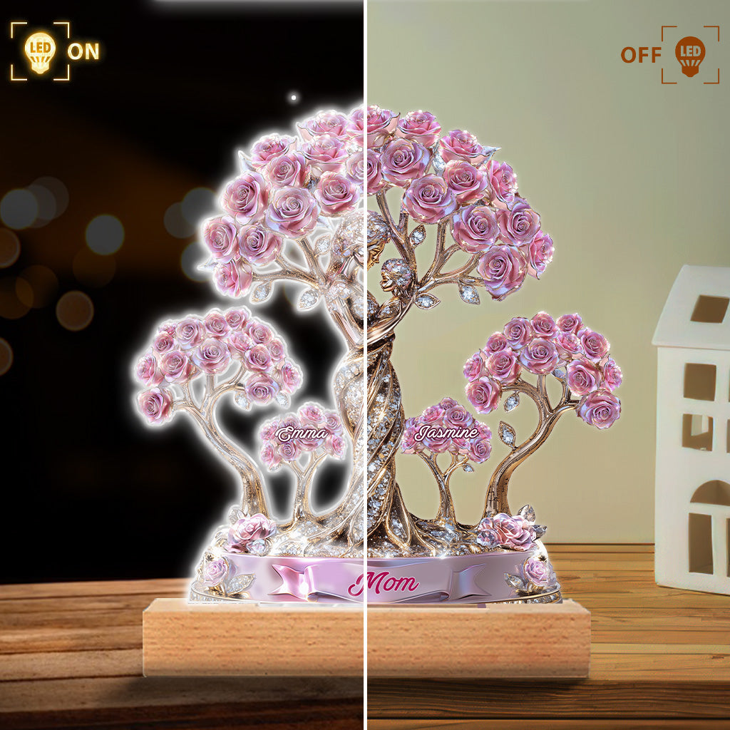 L'amour entre une mère et ses enfants - Plaque acrylique personnalisée pour maman