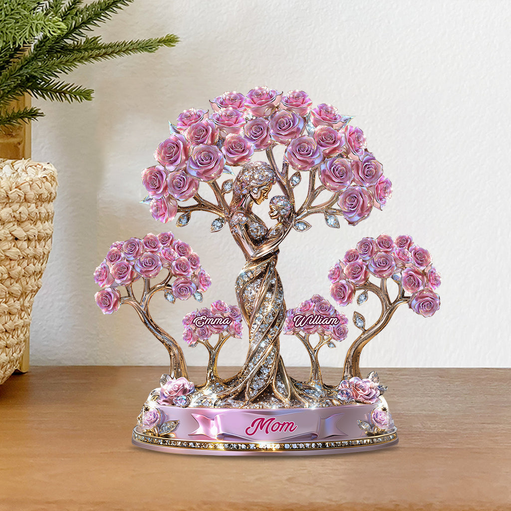 L'amour entre une mère et ses enfants - Plaque acrylique personnalisée pour maman