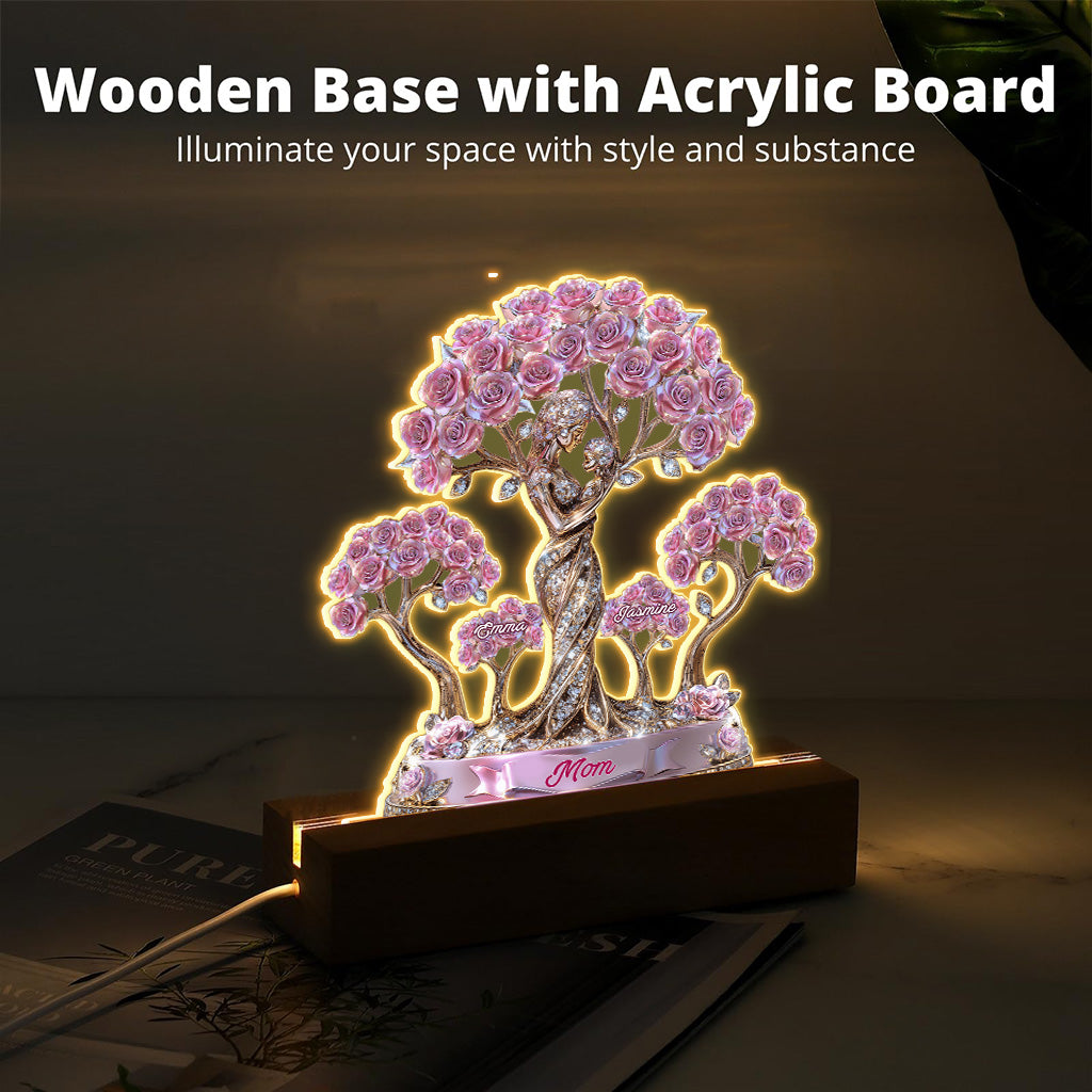 L'amour entre une mère et ses enfants - Plaque acrylique personnalisée pour maman