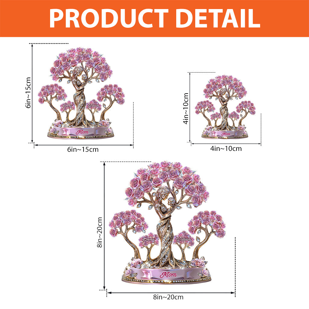 L'amour entre une mère et ses enfants - Plaque acrylique personnalisée pour maman