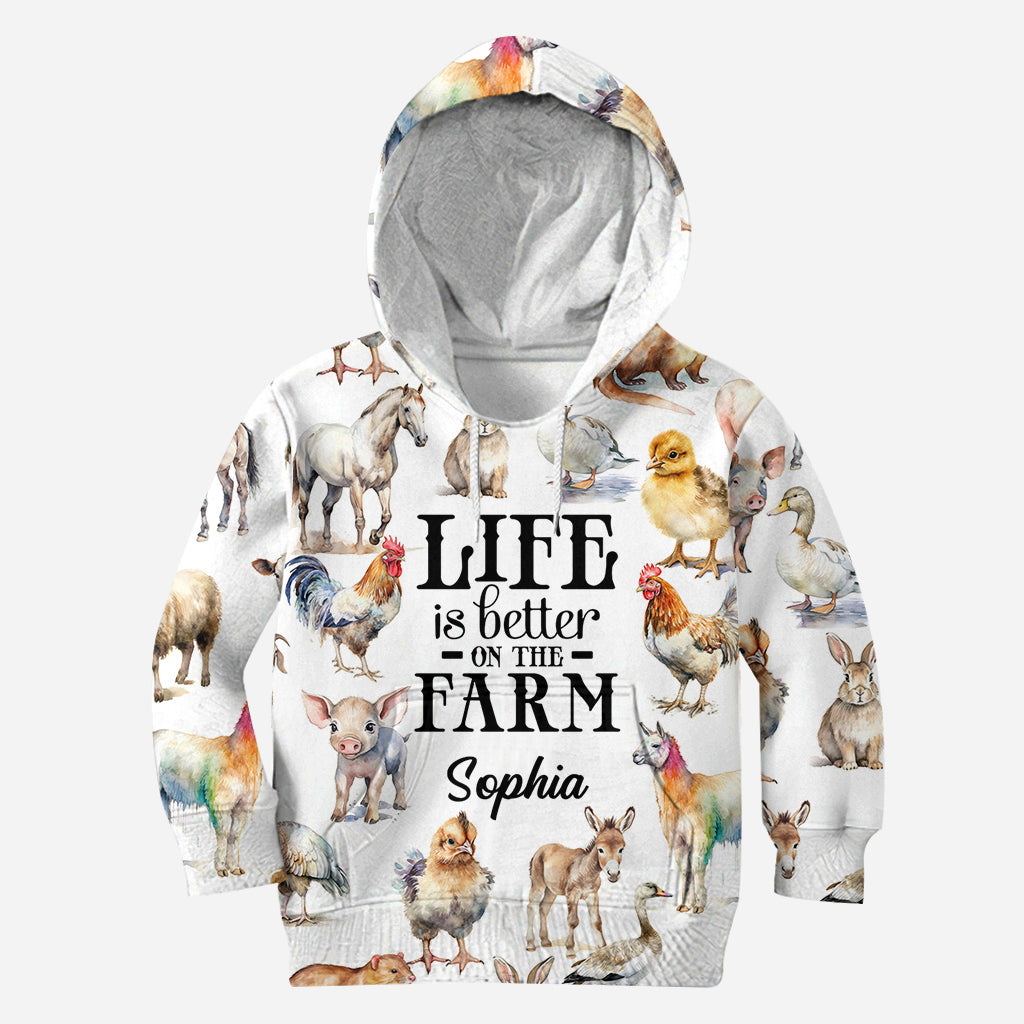 La vie est meilleure à la ferme - T-shirt personnalisé pour fermier