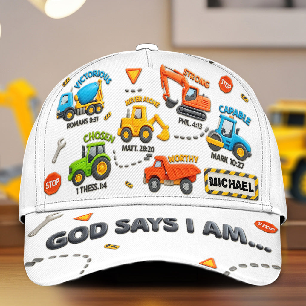 Machines de construction - Casquette classique personnalisée pour enfant