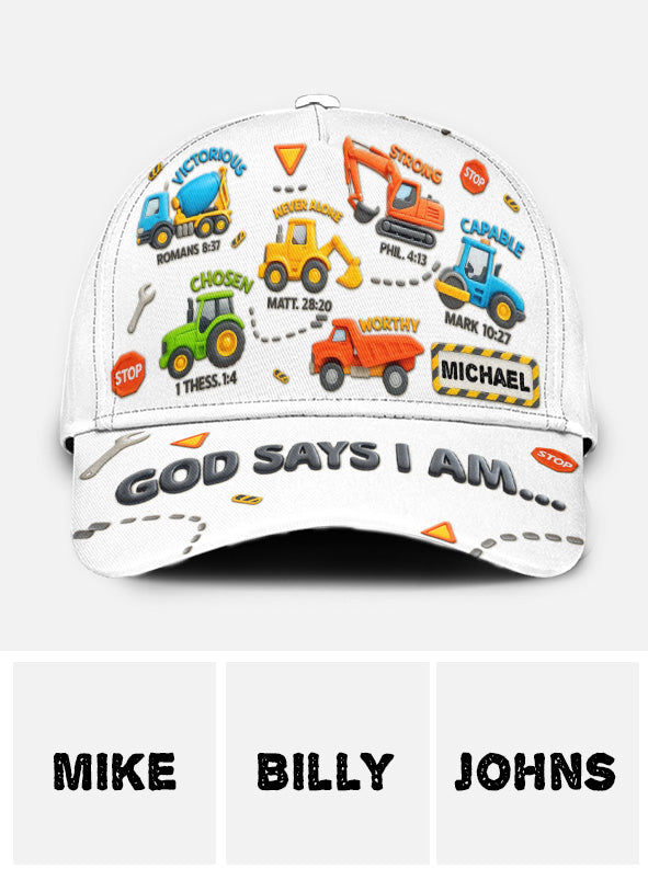 Machines de construction - Casquette classique personnalisée pour enfant