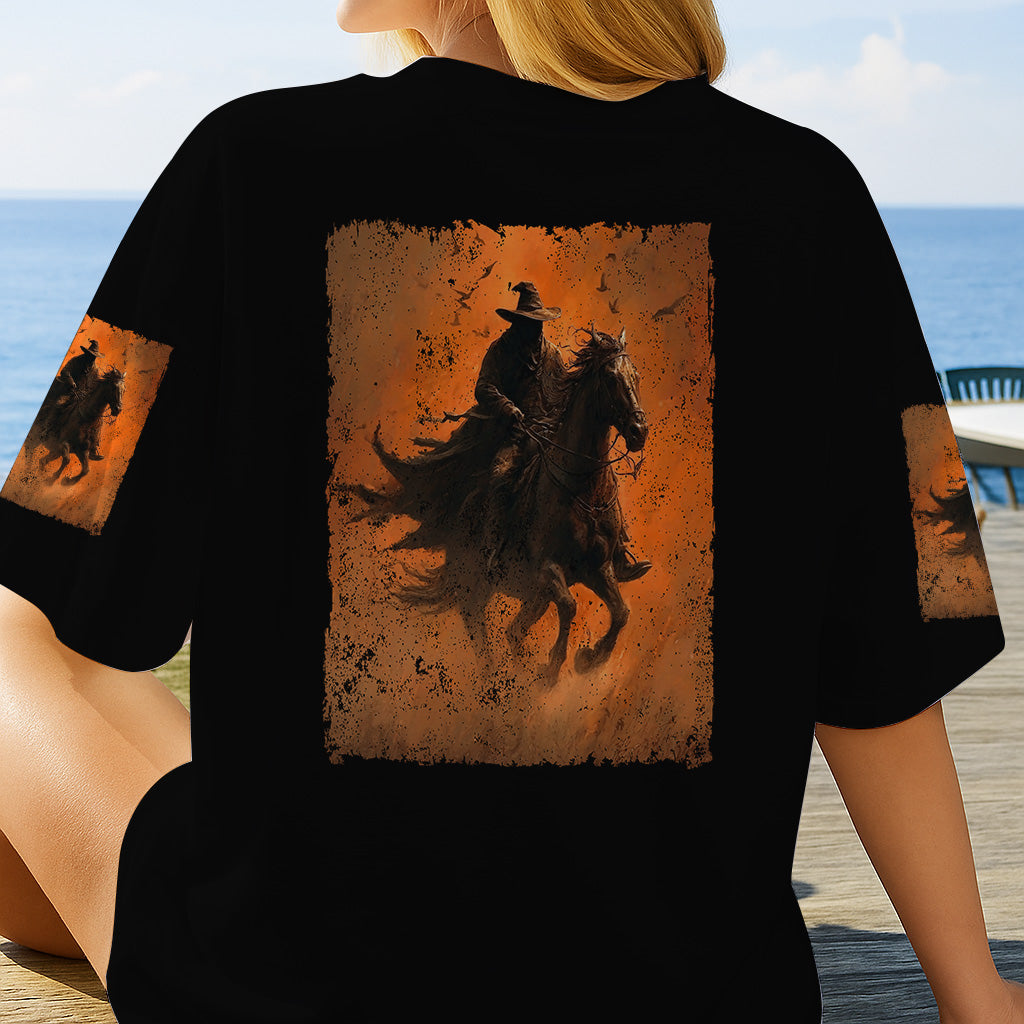 T-shirt personnalisé Halloween à cheval - T-shirt intégral Halloween