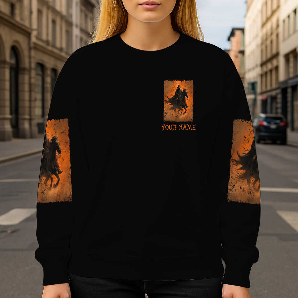 T-shirt personnalisé Halloween à cheval - T-shirt intégral Halloween