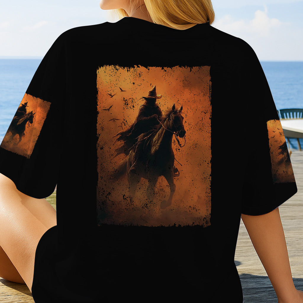 T-shirt personnalisé Halloween à cheval - T-shirt intégral Halloween