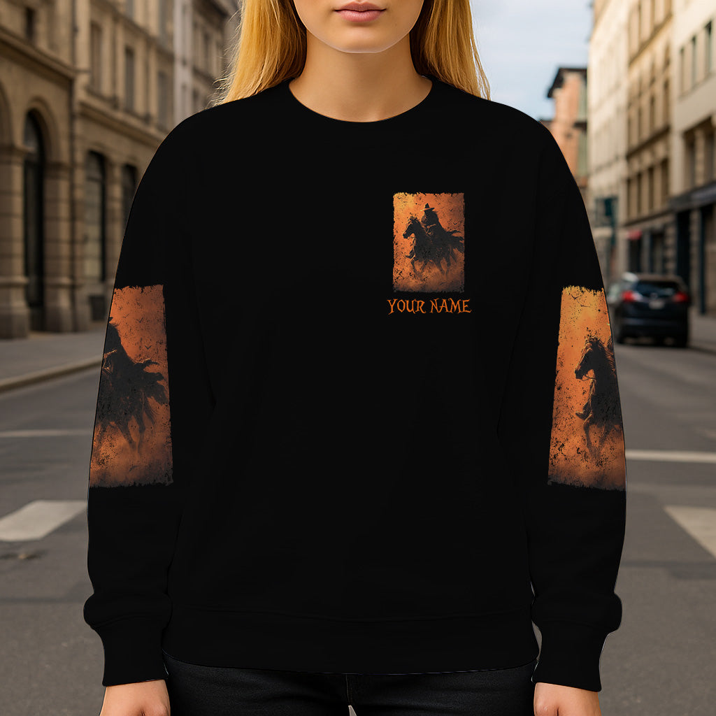 Halloween Horse Riding - Personalized Halloween All Over Shirt