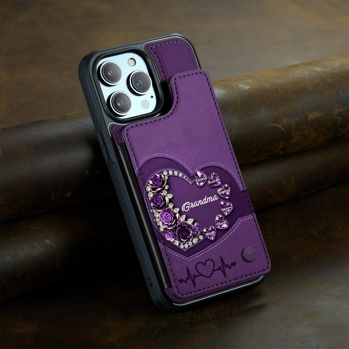 Best Mom Grandma Nana Ever - Personalized Mother Fully Printed Wallet Phone Case