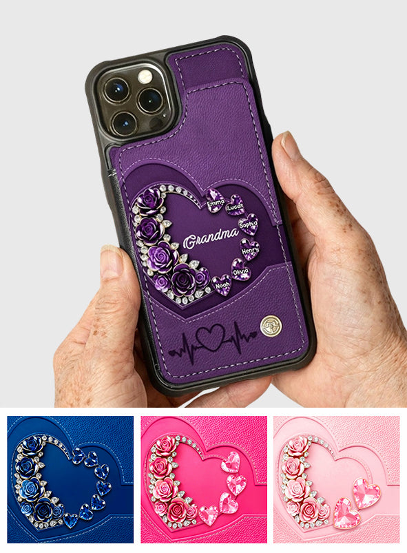 Best Mom Grandma Nana Ever - Personalized Mother Fully Printed Wallet Phone Case