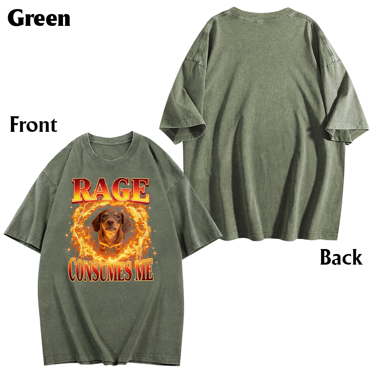 Rage Consumes Me, Sarcastic Quote - Personalized Dog Wash T-Shirt