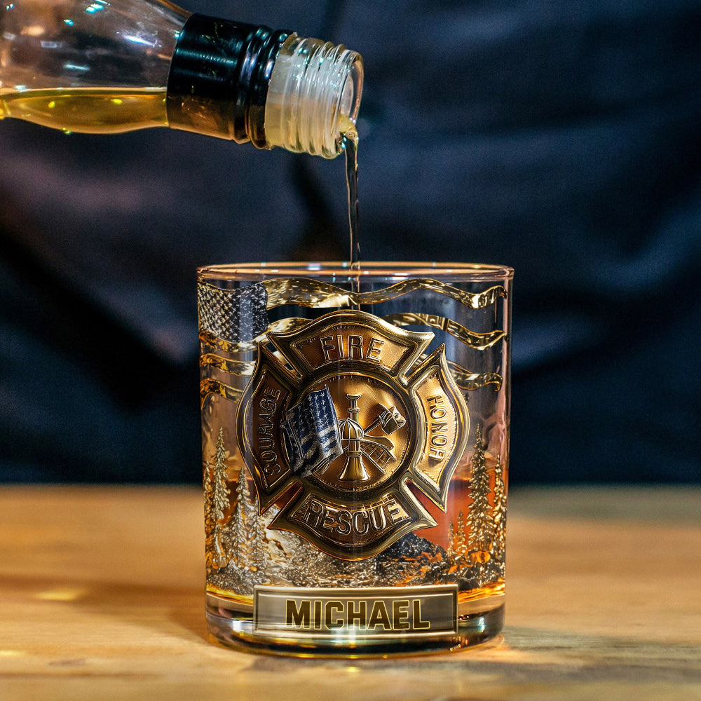 Superbe pompier - Verre à whisky personnalisé pour pompier