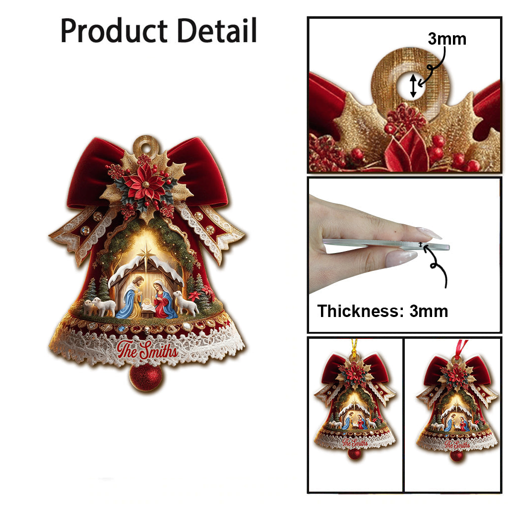 Crèche - Ornement chrétien personnalisé