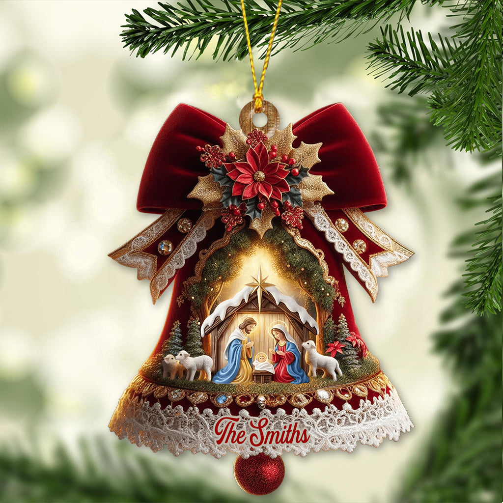 Crèche - Ornement chrétien personnalisé