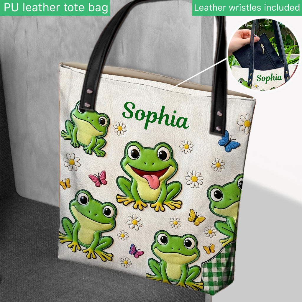 Juste une fille qui aime les grenouilles - Sac fourre-tout grenouille personnalisé