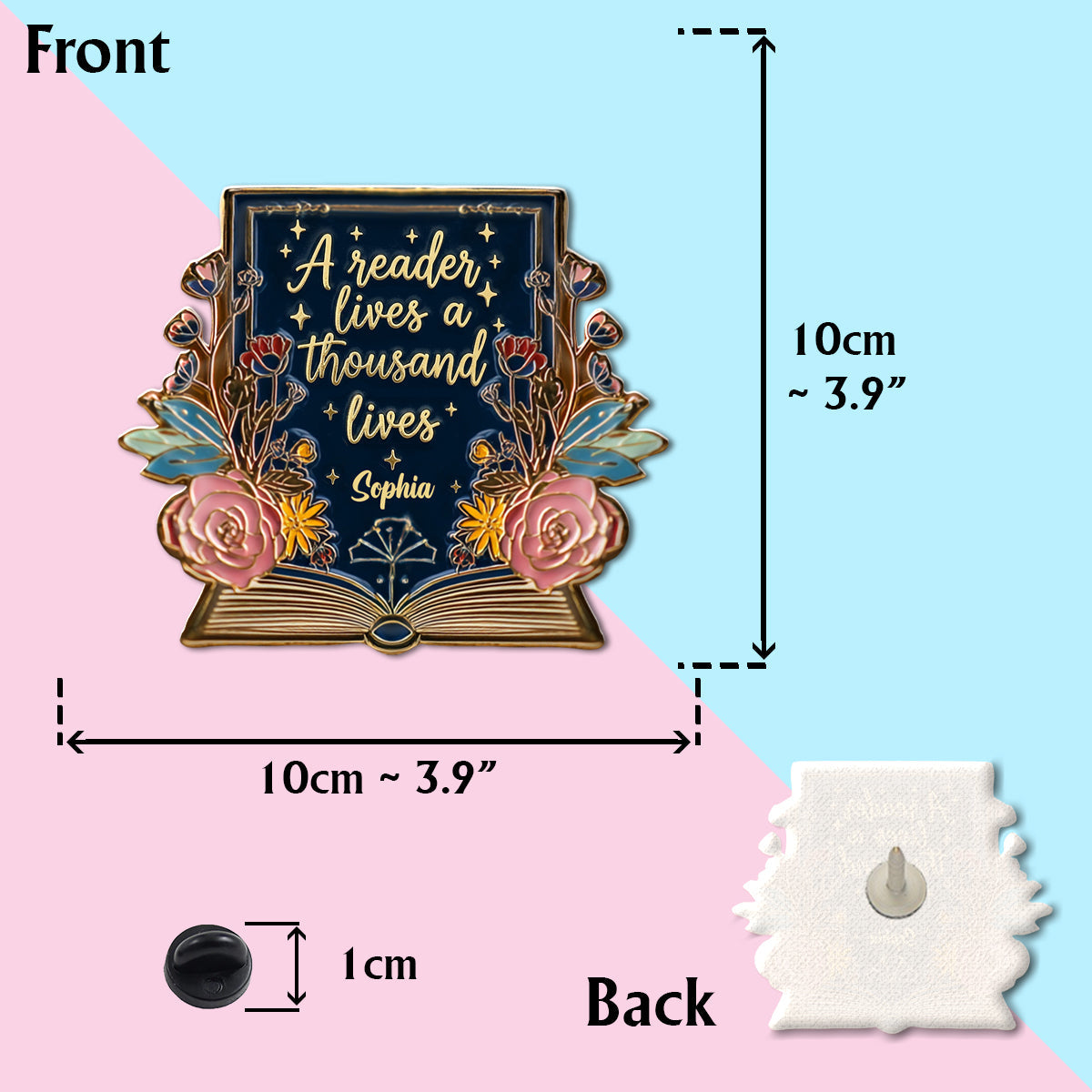 Collection de livres - Épingle à livre personnalisée