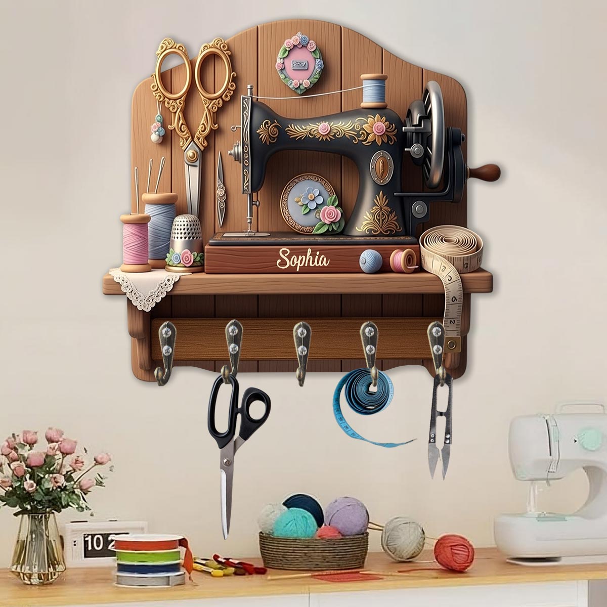 Mon endroit préféré - Porte-clés personnalisé pour la couture