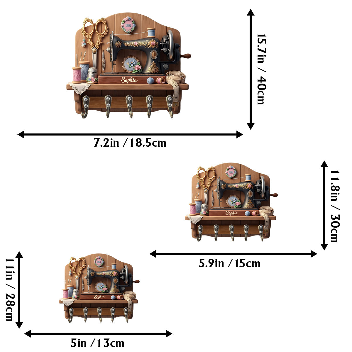 Mon endroit préféré - Porte-clés personnalisé pour la couture