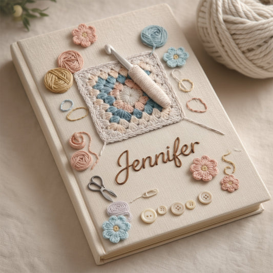 Love Crocheting - Personalized Crocheting Leather Journal