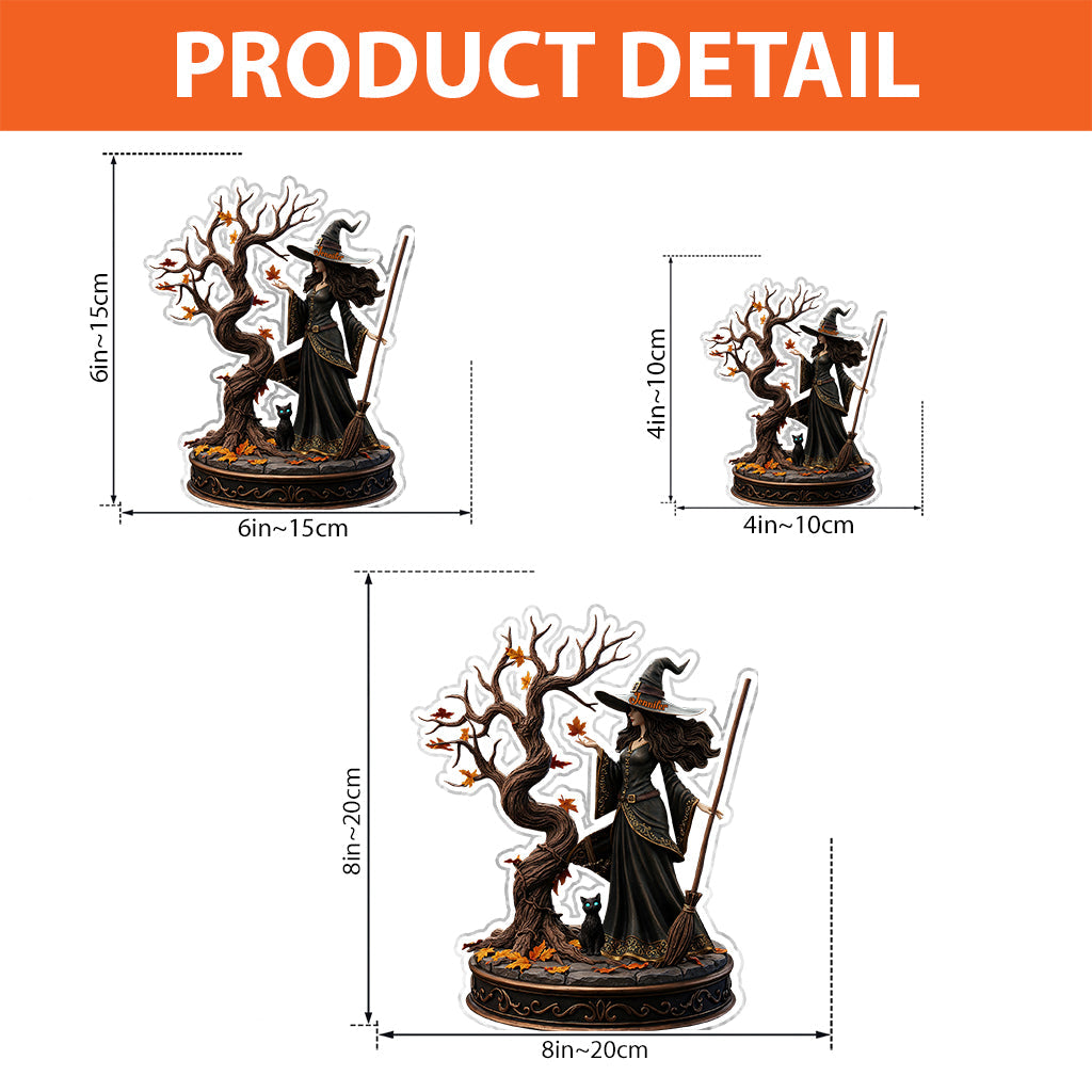 Beautiful Witch - Personalized Witch Custom Shaped Acrylic Plaque