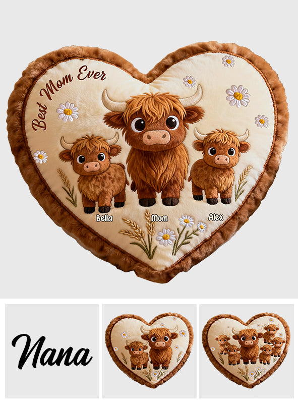 Cadeau idéal pour maman ou grand-mère : coussin personnalisé en fausse fourrure en forme de grand-mère