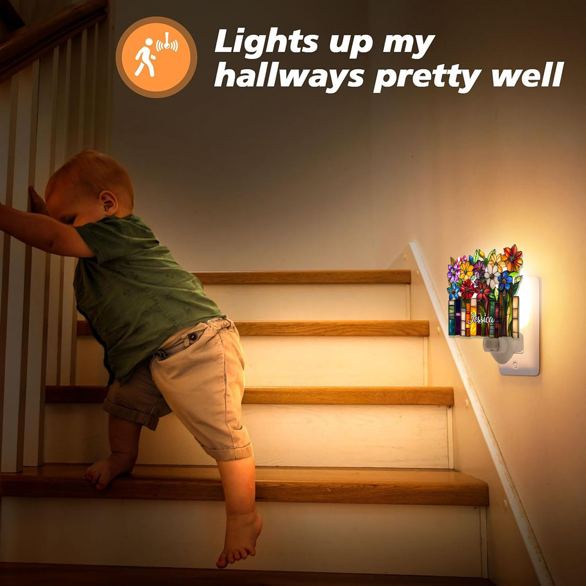 Amoureux des livres - Veilleuse à brancher en acrylique personnalisée en forme de livre