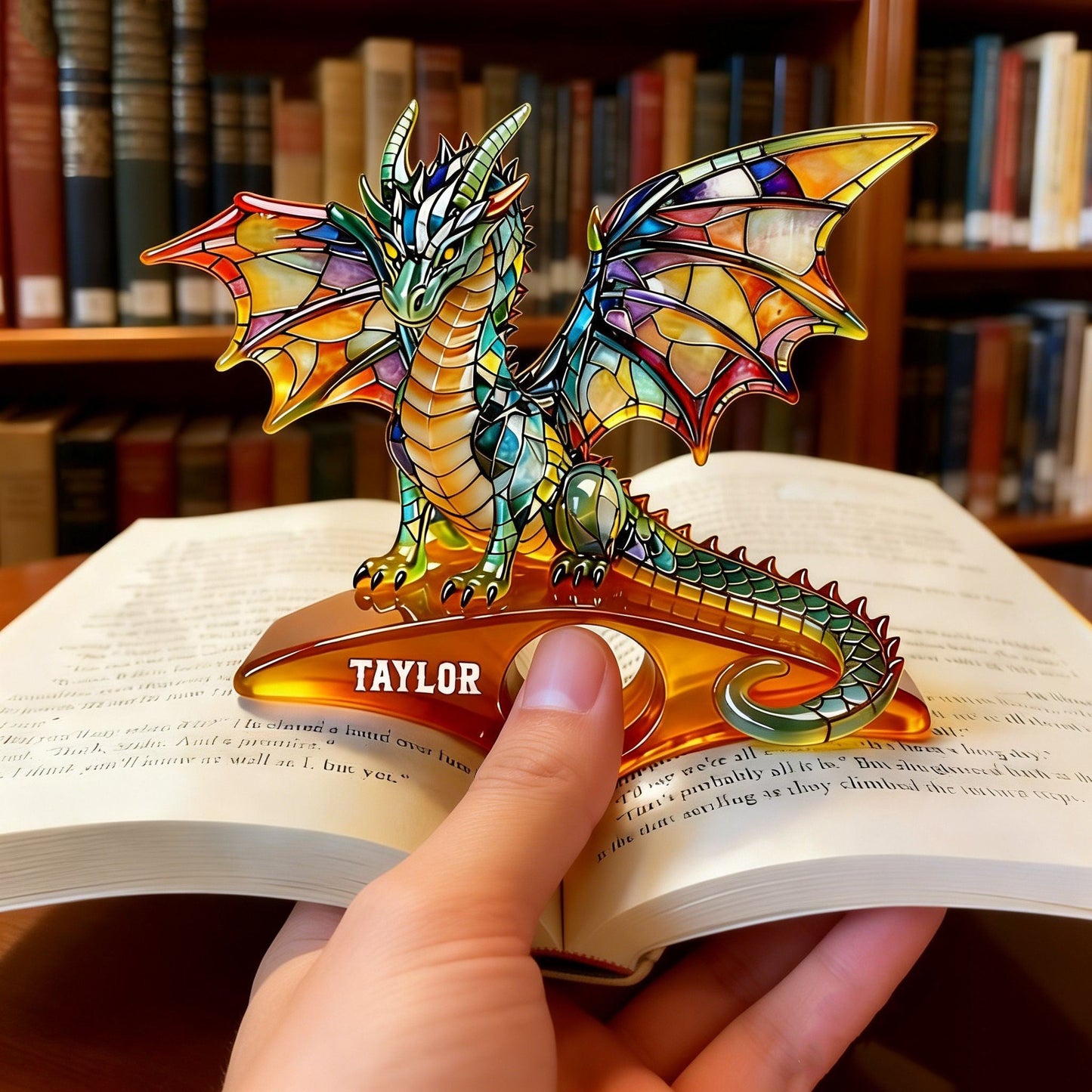 Porte-pages de livre personnalisé Book Dragon