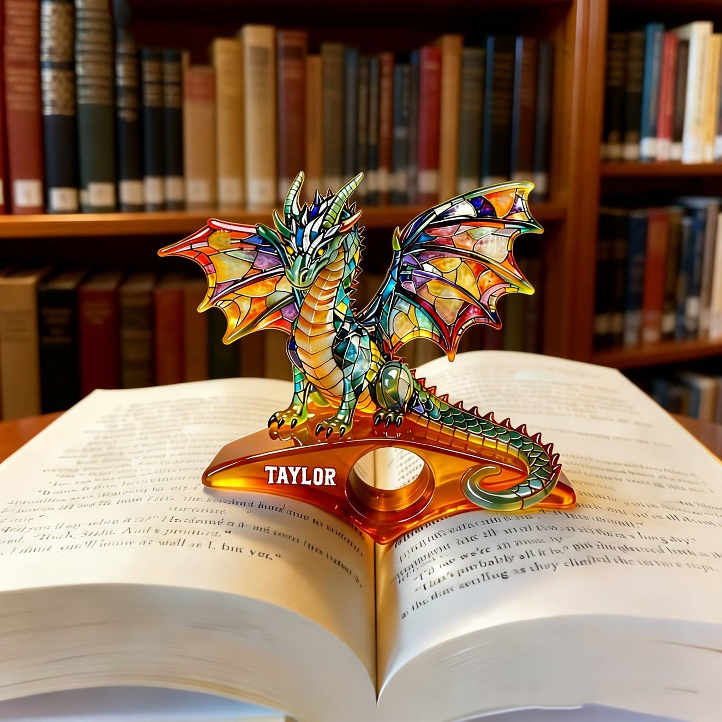 Porte-pages de livre personnalisé Book Dragon