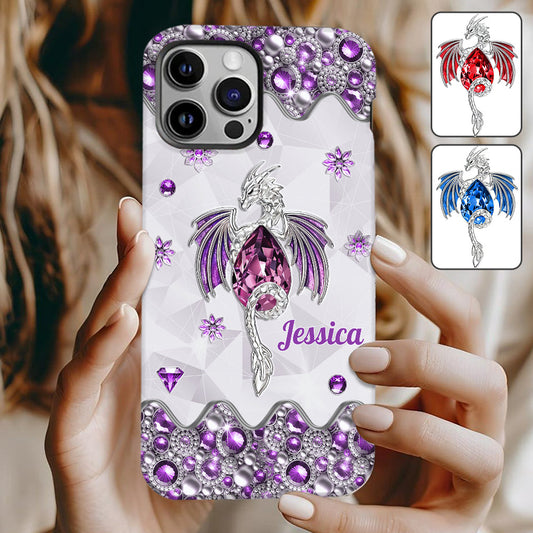 Coque de téléphone personnalisée avec motif dragon « J’adore les dragons »