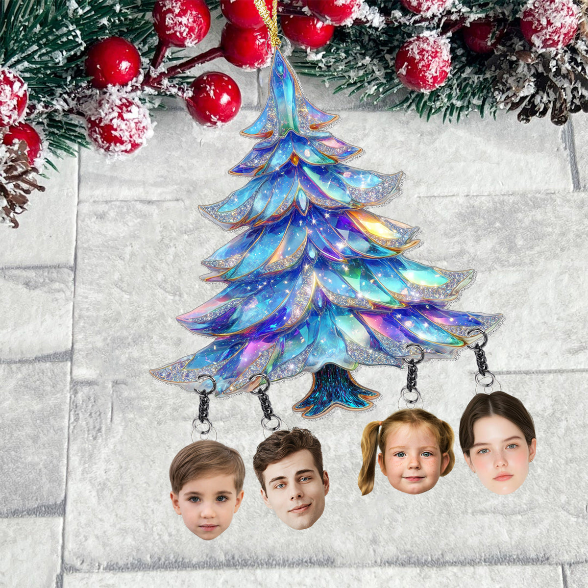 Our Family - Personalized Family Ornament With Charm
