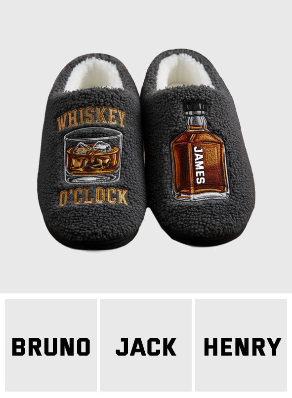 L'heure du whisky - Pantoufles à whisky personnalisées