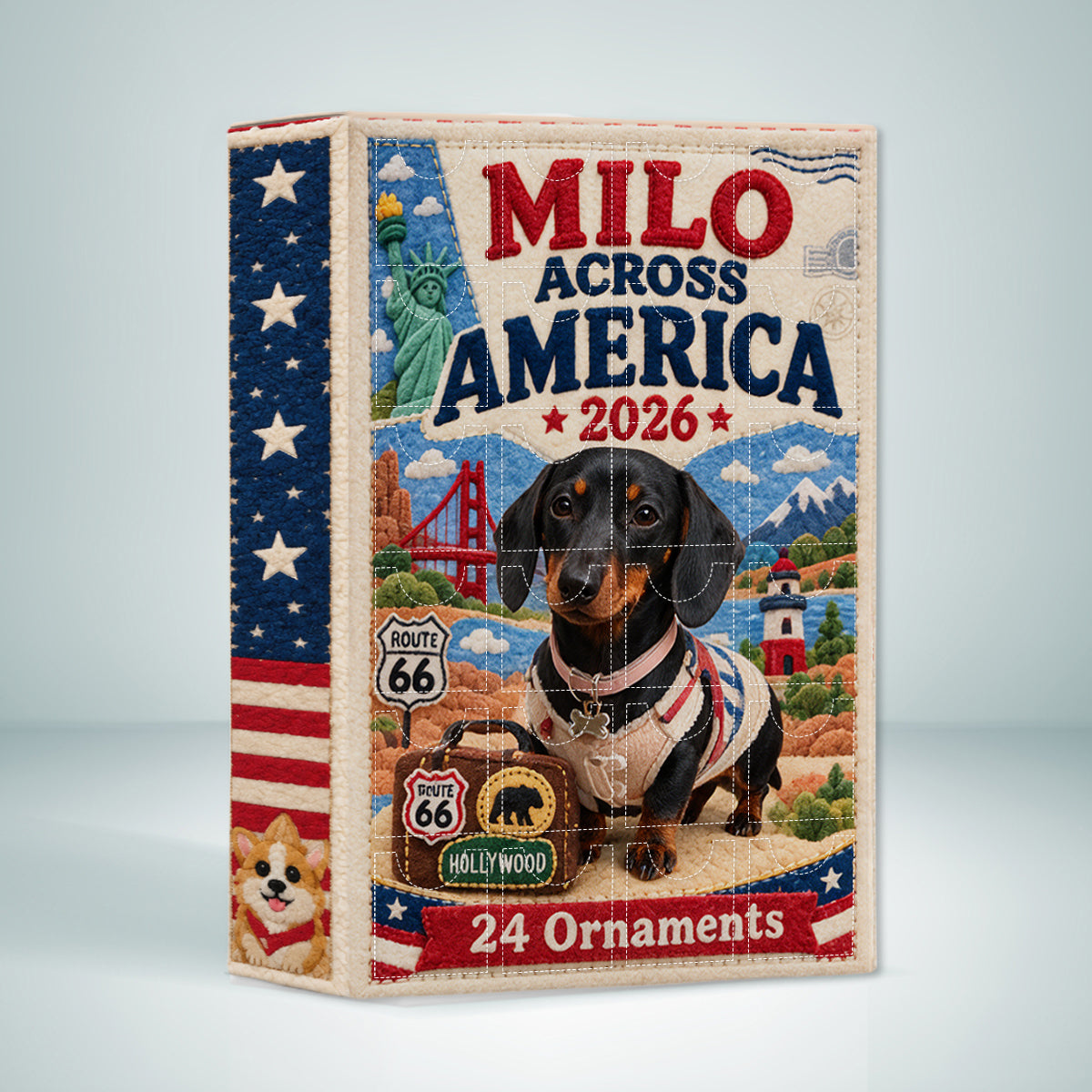Dog Across America - Personalized Dog Advent Calendar With Ornaments