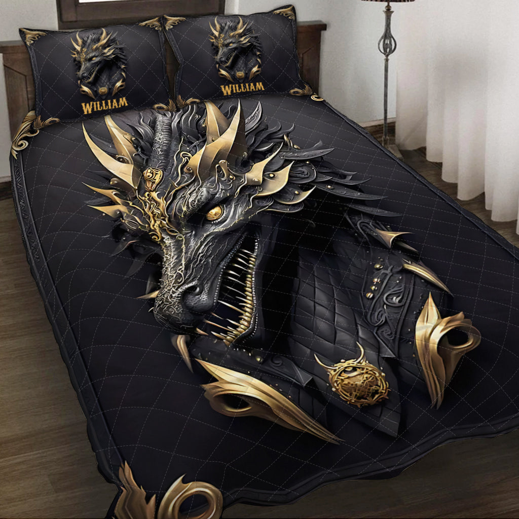 Love Dragons - Personalized Dragon Quilt Set