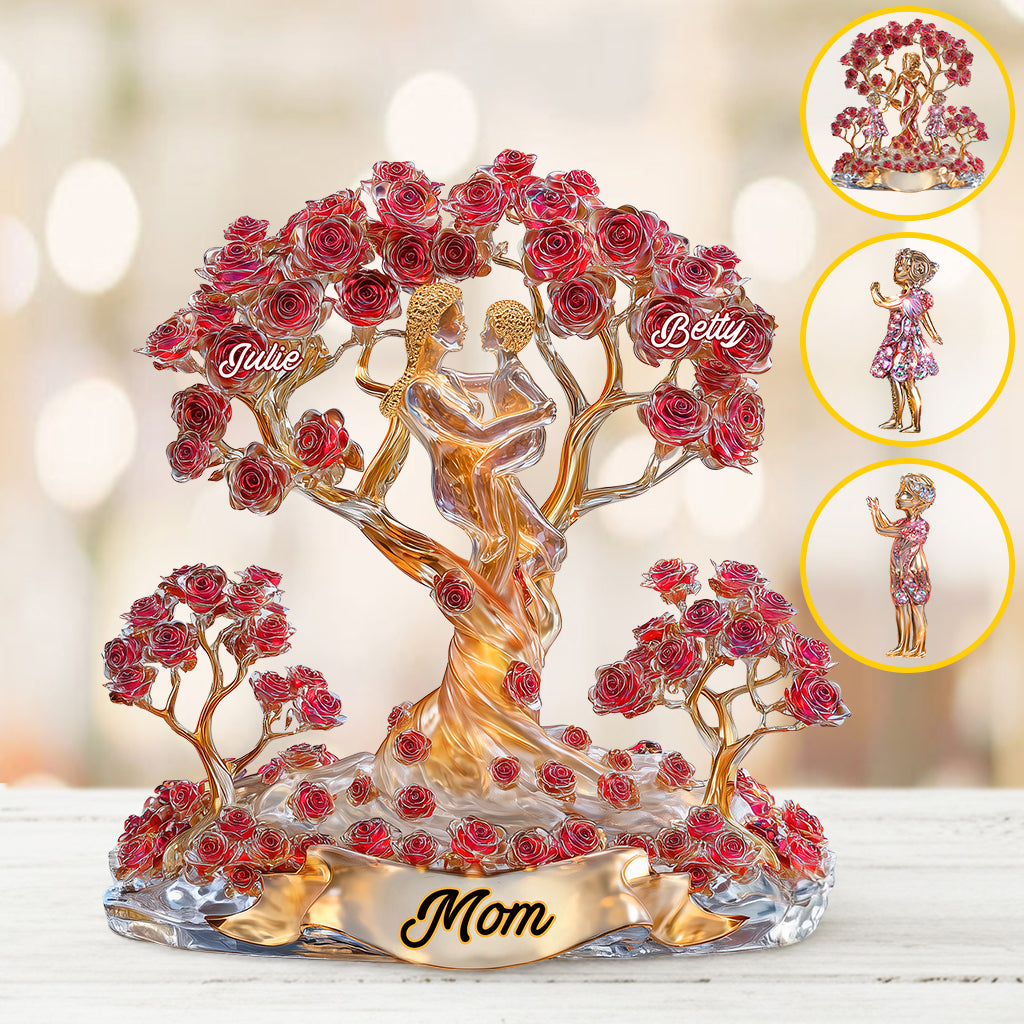 Meilleure maman du monde - Plaque acrylique personnalisée « Mère » en forme de carte de vœux