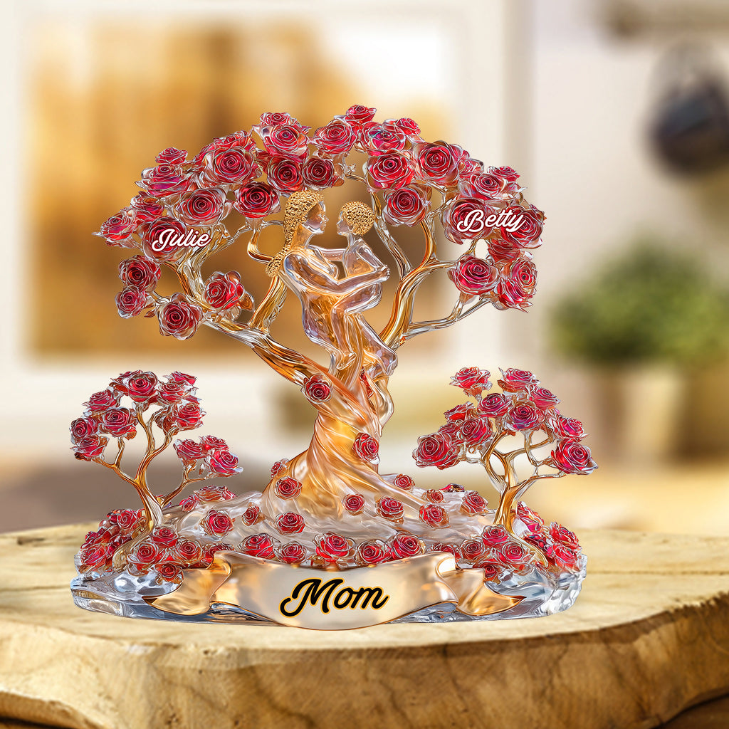 Meilleure maman du monde - Plaque acrylique personnalisée « Mère » en forme de carte de vœux