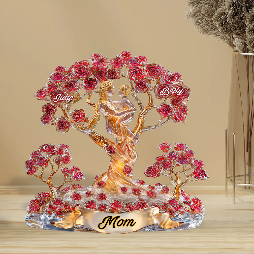 Meilleure maman du monde - Plaque acrylique personnalisée « Mère » en forme de carte de vœux