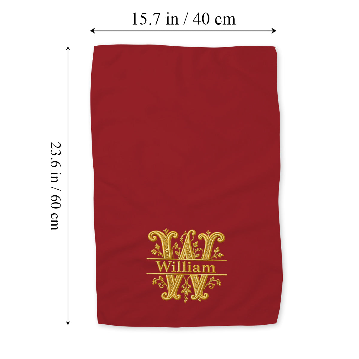 Serviette Initiale - Cadeau de Noël - À la Maison pour les Fêtes - Serviette de Famille Personnalisée