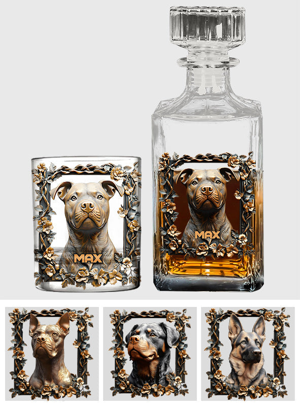 Coffret carafe à whisky personnalisée pour chien - Fier papa/Maman de chien