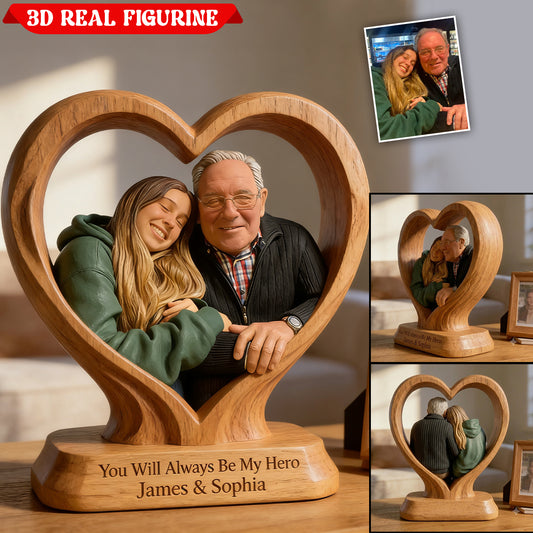 Vous êtes le meilleur papa - Figurine 3D personnalisée premium