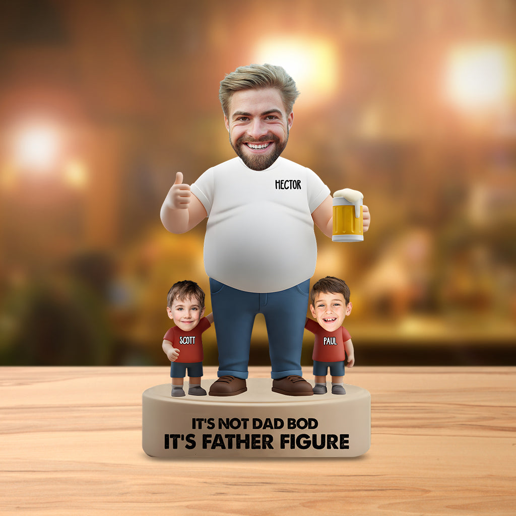 Ce n'est pas un corps de papa, c'est une figure paternelle - Plaque acrylique personnalisée « Papa » en forme de carte de naissance