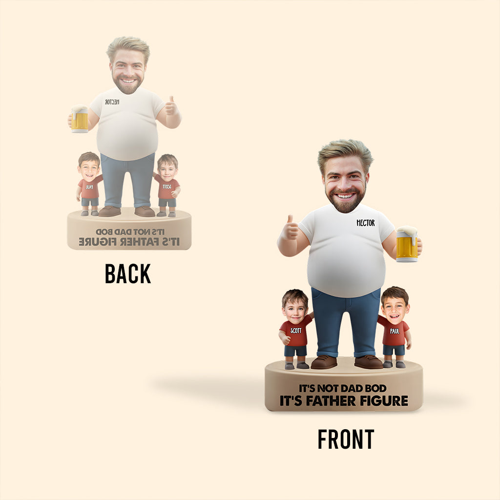 Ce n'est pas un corps de papa, c'est une figure paternelle - Plaque acrylique personnalisée « Papa » en forme de carte de naissance