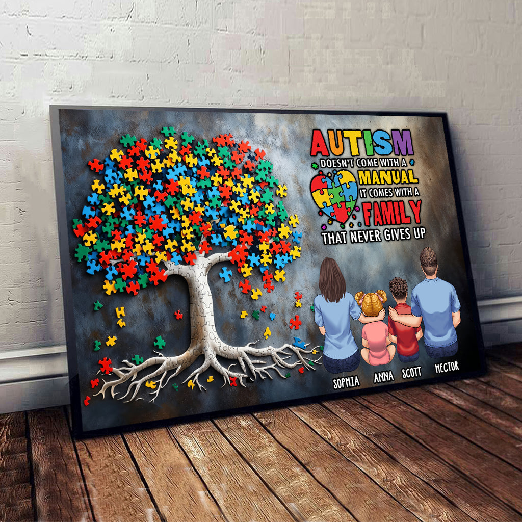 Autism Awareness - Personalized Family Canvas And Poster