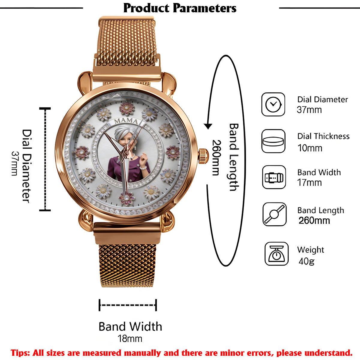 Custom Any Photo - Personalized Mother Women Hand Watch