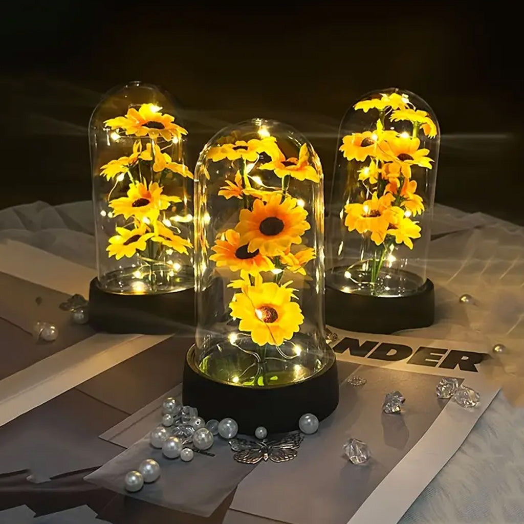 Sunflowers LED Light in Dome