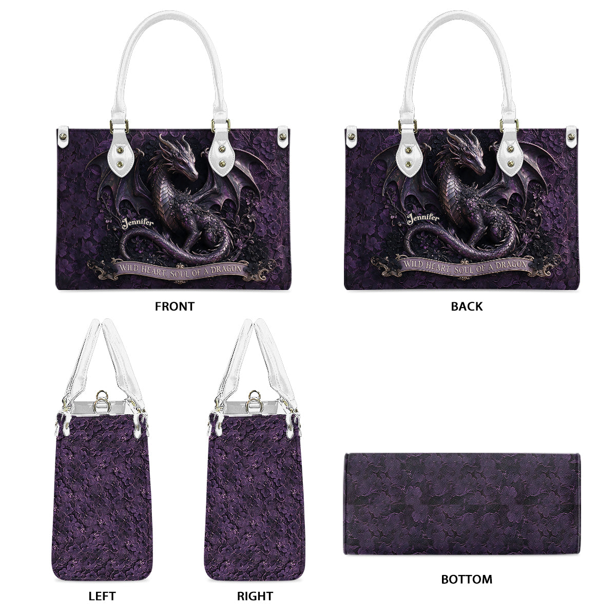 Âme d'un Dragon - Sac en Cuir Personnalisé
